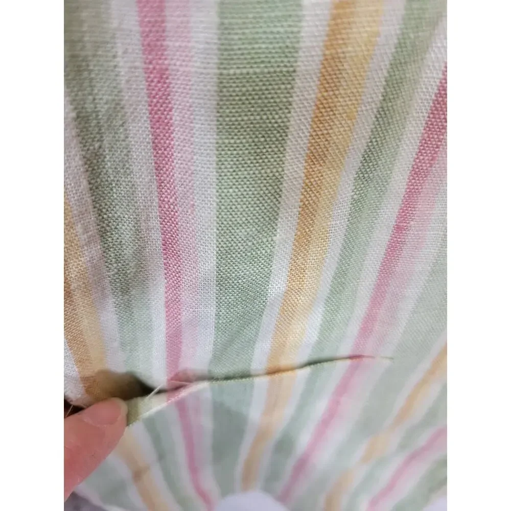Liz Sport Multicolor Striped‎ Linen Blend Long Sleeve Blazer Women's Size 6